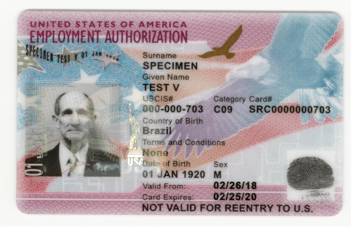Permanent Resident Cardemployment Authorization Card Number On Green Card