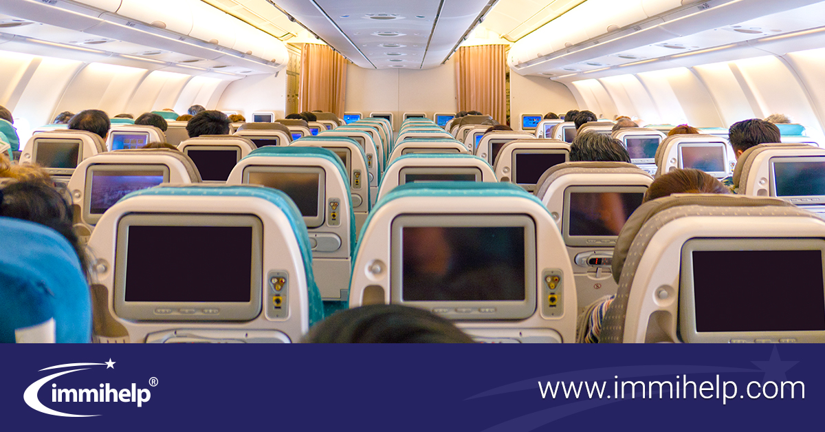 Tips While on Board the Airplane Traveling to the U.S.A. Immihelp