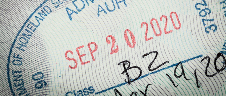美国签证盖章及授权停留时间